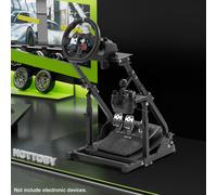 Hottoby G920 Racing Sim Cockpit &Double Support Arms Fit Logitech G923 Fanatec