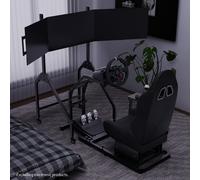 Hottoby Racing Simulator Cockpit Con Sedile e Supporto Triplo TV Adatto G29