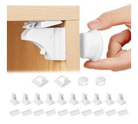 HOTUT Blocca Cassetti Magnetici per Bambini,10 Serrature + 2 Chiave, Serratura Magnetica per Mobili,Senza Trapano,Blocco di Sicurezza Magnetico,Chiusure Sicurezza Bambini per Cassetto e Armadio