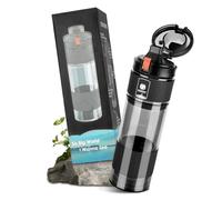 HOTUT Borraccia Filtrante Professionale Outdoor, Bottiglia con Filtro per Acqua da Esterno, Rimuove il 99,9999% dei Batteri e Filtra Virus, Particelle e Metalli Pesanti, per Campeggio, Sopravvivenza