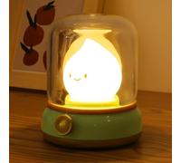 HOTUT Candele a LED, Lampada con Candele Senza Fiamma, Luce Notturna per Bambini, Simpatica Lampada in Silicone con Modalità Candela, Luce Notturna Ricaricabile Regolabile e Dimmerabile per Bambini