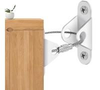 HOTUT Cinghie Antiribaltamento per Mobili,6 Pezzi Anti Punta Ancoraggi Per Mobili Montaggio A Parete,Cinghia di Sicurezza Mobili in Metallo per Mobili, Armadi, Cassetti