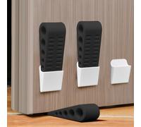 HOTUT Cuneo Fermaporta Gomma, 3 Pezzi Ferma Porta da Terra con Altezza Regolabile, Fermaporta da Pavimento in Gomma, Antiscivolo Ferma Durevoli Cuneo Fermaporte Impilabile Tutti i Pavimenti Interni ed