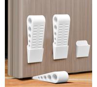 HOTUT Cuneo Fermaporta Gomma, 3 Pezzi Ferma Porta da Terra con Altezza Regolabile, Fermaporta da Pavimento in Gomma, Antiscivolo Ferma Durevoli Cuneo Fermaporte Impilabile Tutti i Pavimenti Interni ed