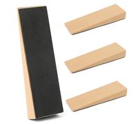 HOTUT Fermaporta da pavimento, 4 Pezzi Fermaporta in Legno, Ferma porta da pavimento, Antiscivolo Ferma Porta Durevoli Cuneo Fermaporte, Antiscivolo e Ecologici, Tutti i Pavimenti Interni ed Esterni