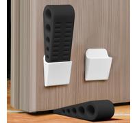 HOTUT Fermaporta da Pavimento in Gomma, 2 Pezzi Cuneo Fermaporta Gomma, Antiscivolo Antigraffio Ferma Porta da Pavimento, Ferma Porte Protezioni per Balcone, Camerette, Cucina, Bagno, Ufficio, Hotel