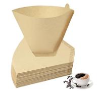 HOTUT Filtri per caffè in carta, misura 103, 100 sacchetti filtro a forma di U, per caffè, per casa, ufficio, filtro a mano, colore marrone