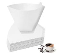 HOTUT Filtri per caffè in carta, misura 103, 100 sacchetti filtro a forma di U, per caffè, per casa, ufficio, filtro a mano, colore bianco
