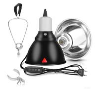HOTUT Lampada Riscaldante Tartarughe Rettile, Lampada Riscaldante UVA UVB, Kit Illuminazione Tartaruga Acquario con Timer, Temperatura Regolabile, per Tartaruga Serpente Lucertola Cacatua Camaleonte
