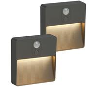 HOTUT Luce Notturna Bambini, 2 Pezzi Luce Notturna Sensore Movimento, AUTO/ON/OFF Luci Notte Lampada LED, Luci Notturne Bianca Calda per Cameretta, Corridoio, Cucina, Scale, Bagno