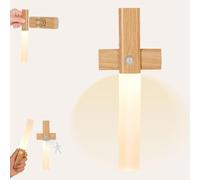 HOTUT Luce Notturna, Luci LED con Sensore di Movimento Interno, Lampada LED Ricaricabile USB con Base Magnetica, ON/OFF/AUTO, Luce Armadio per Camere da Letto, Cucine, Corridoio, Bianco Caldo