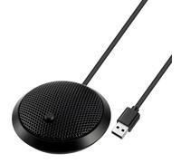 HOTUT Microfono USB per Computer, Microfono a Condensatore Omnidirezionale a 360°, microfono da Conferenza USB con tasto mute, Design Plug-and-Play per Computer, Mac, Laptop, Skype, Registrazione