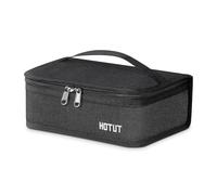 HOTUT Mini Borsa Termica per il Pranzo, Borsa Frigo Riutilizzabile, Borse per il Pranzo Alimenti, Ideale per Picnic/Nautica da diporto/Spiaggia/Ufficio/Scuola/Lavoro, Nero