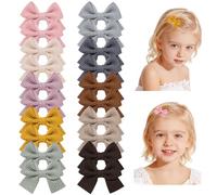 HOTUT Mollette Capelli Neonata Piccolo,20 Pezzi Antiscivolo Fiocchi Capelli per Bambina,Fiocchi per Capelli per Neonate e Bambin,Fiocco Piccolo Antiscivolo per bambini e neonati