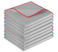 HOTUT Panno Vetri in Super Microfibra, 8 Pezzi Panni in Microfibra per Pulizia Bicchieri, 30 x 30 CM, Lucida Vetri e Senza Aloni e Pelucchi, Panno Pulire per Finestre, Specchi, Schermi TV e PC