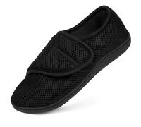 HOTUT Pantofola Uomo Elasticizzata con Strappo, Pantofole Uomo Estive Ciabatte da Anziani, Pantofole Casa con Strappo per Anziani, Diabetici e Piedi Delicati - L