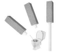 HOTUT Pietra pomice per la pulizia con manico, 4 pezzi, detergente per WC, lavello, piscina, cucina