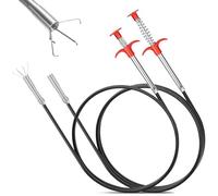 HOTUT Pinze per Artigli Flessibili,2 Pezzi Molla Sturatubi Spirali per la Pulizia,Stura Lavandini e Scarichi Spirale Pulizia Tubi,Stura Lavandino per Cucina, Bagno e Fogne