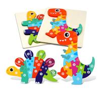 HOTUT Puzzle in Legno per Bambini, 2 Pezzi Legno Giocattoli, Giochi da Puzzle, Animali Montessori Giochi Bambino Educativi per Bambino Sopra i 1 Anni