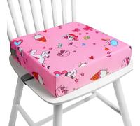 HOTUT Rialzo Sedia Bambini Cuscino da Tavolo,Cartoon Cuscino Rialzo per Bambini con 2 Regolabile Cinghie,Seduta Booster per Alzare a Tavola per Seggiolino Lavabile Smontabile per Gite,Picnic e Viaggi
