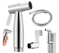 HOTUT Set Doccia Bidet per WC, Spruzzatore per WC in Acciaio Inox con 1.5M Tubo Flessibile e Staffa a Muro, WC Doccia Testa WC Pistola A Spruzzo Ugello per Lgiene Personale Doccia Bagno WC