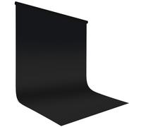HOTUT Sfondo Fotografico Nero,1,8×2,8m Sfondo Foto Video Resistente alle Rughe,Professionale Fondale Fotografico Pieghevole Lavabile per Studio Fotografia,Televisione,Foto,Riunioni Online,Video Brevi