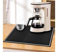 HOTUT Tappetino Bar Nero, 45 x 30 cm Tappetino Bar in PVC Spessi e Resistenti, Tappetino per Bar Mat Antiscivolo Scolapiatti per Bancone Cucina Cocktail da Bar, Antiscivolo Tappetino Barman