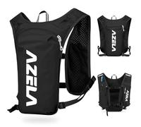HOTUT Zaino da Corsa,Gilet Idrici Unisex con Strisce Riflettenti, Zainetto Gilet Corsa,Cinghie Pettorali Regolabili,Zaino Idratazione per Corsa Ciclismo Maratona Trekking Trail,Nero