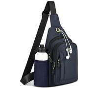 HOTUT Zaino Monospalla,Borsa a Tracolla Impermeabile con Porta USB,Borsa Monospalla Uomo,Piccolo Crossbody Bag per Uomo Donna Casual Trekking Viaggi Lavoro (Blu)