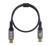 HOTUTUKI Cavo per Thunderbolt 4, Compatibile con Thunderbolt 3/USB4, Velocità di Trasferimento 40Gbps, 8K@60Hz (Due Display 4k@60Hz) con PD 240W (20V/5A) per PC, eGUP e Laptop (Diritto, 0.5M)