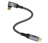 HOTUTUKI cavo usb 5 type-c 80 gbps Compatibile con Thunderbolt 5 angolo retto 30CM,Supporta 240W,Video 16K@30Hz 8K@60Hz,cavo usb c dati alta velocità per Thunderbolt 4,USB 4,eGPU,Laptop