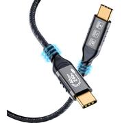 HOTUTUKI Cavo USB4 240W, Cavo per Thunderbolt 4, Compatibile con Thunderbolt 3/USB4, Cavo USB C 40Gbps, PD 3.1 140W 240W, 8K60Hz HDR Video Transfer per MacBook M1 M2, Mac mini (Dritto, 1,5M)