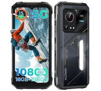 HOTWAV Hyper 7S Rugged Smartphone 2025 Android 15-10800mAh Telefono Indistruttibile 16GB+256GB/1TB TF, 6.6" HD+, 8MP+21MP/Fingerprint/Face ID/WiFi 6/Vetro Corning/OTG/GPS/IP68 IP69K/5G Dual SIM Gialla