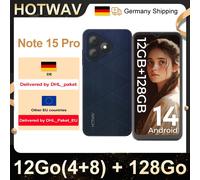 HOTWAV NOTE 15 PRO Telefono Mobile 6,6'' 5160mAh Grande Batteria Riconoscimento Impronte Digitali Dual Nano SIM 12(4+8)GB RAM 128GB ROM Black Blue