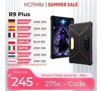 HOTWAV R9 Plus Tablet robusto 11'' Display 2K 20080mAh Pad 8GB 512GB 64MP Android 14 Tablet PC con super luce da campeggio