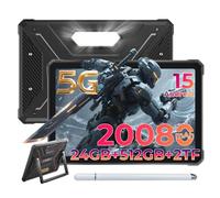 HOTWAV R9 Ultra 5G Rugged Tablet Android 15-2K 11 Pollici Tablet con Penna 24GB+512GB/2TB TF Tablets Impermeabile, 20080mAh Robusto Tablet PC 64MP+16MP/IP68 69K/Dual SIM 5G/5G WiFi/Face ID/GPS/OTG