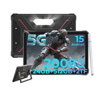 HOTWAV R9 Ultra 5G Tablet resistente, 24 GB + 512 GB/TF 2 TB Android 15 Tablet con penna, 11 pollici 2K FHD+ Rugged Tablet, 20080 mAh, 64 MP + 16 MP, Octa-Core, Dual SIM/Gemin AI/OTG/Face ID/IP68&