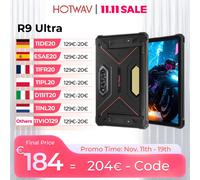 HOTWAV R9 Ultra 5G Tablet robusto 8GB 512GB 20080mAh Android 15 Pad 11 ''FHD + 2K Display 64MP Super Camping Light Tablet PC