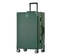 HotWay Bagaglio a mano con telaio in alluminio 1866, Verde (PC+alluminio), Carry on 20inch, Bagaglio a mano con telaio in alluminio e ruote girevoli