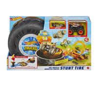 Hot Wheels Monster Trucks Arena delle Acrobazie con Lanciatore Doppio con 2Veicoli Inclusi,Giocattolo per Bambini 3+Anni, GVK48, Imballaggio Standard