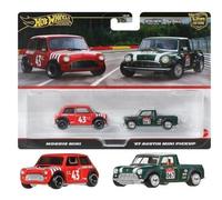 Hot Wheels Premium Car Culture, Set da 2 veicoli da collezione in scala 1:64, pneumatici Real Riders, telaio in Metallo e dettagli autentici, giocattolo per bambini, 3+ anni, JBK97
