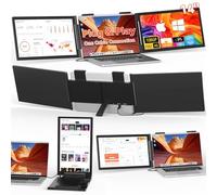 HotYeah Prolunga dello schermo del computer portatile, cavo di collegamento (Windows e Mac), doppio monitor portatile 1080p da 14 pollici, USB-C HDMI wireless, schermo da viaggio esteso triplo schermo