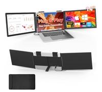 HotYeah Prolunga dello schermo del computer portatile, cavo di collegamento (Windows e Mac), doppio monitor portatile 1080p da 14 pollici, USB-C HDMI wireless, schermo da viaggio esteso triplo schermo