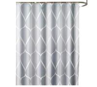 HotYou Tenda Doccia Geometrica Moderna, Poliestere Impermeabile Pesante, Occhielli Antiruggine e Orlo Zavorrato, Asciugatura Rapida Anti-Aderenza, Lavabile in Lavatrice，Grigio