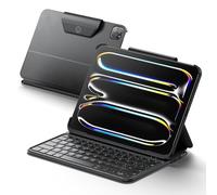 HOU Custodia con Tastiera per iPad Air 11 pollici (M3/M2) e iPad Air 5a/4a generazione e iPad Pro 11 pollici (M4/4a/3a/2a/1a generazione) - Leggera e portatile, Pelle spaziale, Rinforzo angolare