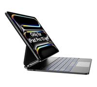 HOU Custodia per iPad Pro 13" 2025 con tastiera (M5/M4), custodia per tastiera per iPad Pro 13" con trackpad multi-touch, retroilluminazione a 7 colori, supporto magnetico facile da impostare