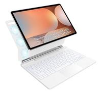 HOU Tastiera per Samsung Galaxy Tab S10+ Plus/S9+ Plus/S9 FE+ Plus/S8+ Plus/S7+ Plus/S7 FE da 12,4 pollici, con custodia magnetica, sbalzo galleggiante, trackpad multifunzione, retroilluminato a 7