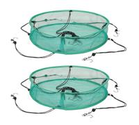 HOUDERCO 1 Set Rete Raccogli-Semi per Mangiatoia Sospesa, Verde 20 2 Pezzi | Compatibilità, Riduce gli Sprechi, con Corde e Picchetti, per Prati e Patio