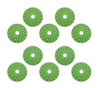 HOUDERCO 10 Pezzi Disco da Taglio Diamantato 4,5 Pollici per Smerigliatrice | Taglio Efficiente e Veloce delle Piastrelle, Fori di Raffreddamento Multipli, Acciaio e Diamante, Verde