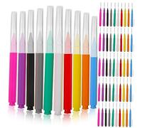 HOUDERCO 100pezzi Spazzolini Interdentali Per Pulizia Per Apparecchi Ortodontici Facili Da Usare e Portatili Di Colori Inossidabile Per Corretta Igiene Orale